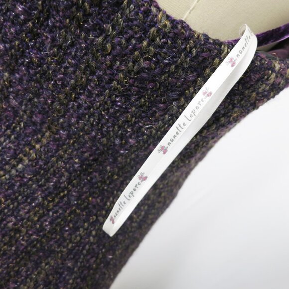BEAUTIFUL Nanette Lepore "Timpani" Tweed Dress NWT Sz 10 Plum - Picture 14 of 16